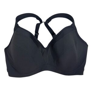 Torrid Active Black Sports Bra 38DDD‎ Racerback Full Coverage Underwire Support
